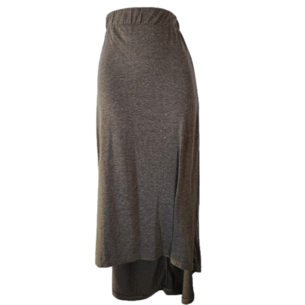 Magazine Hi-Low maxi skirt